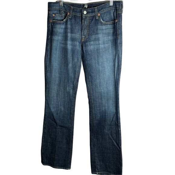 7 For All Mankind Women's Blue Boot Cut Jeans - Picture 1 of 10
